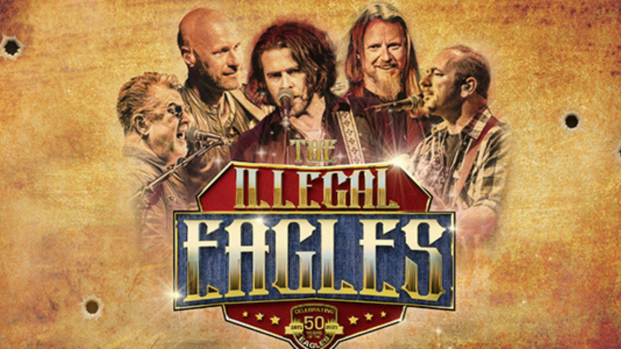 The Illegal Eagles Newcastle O2 City Hall event artwork