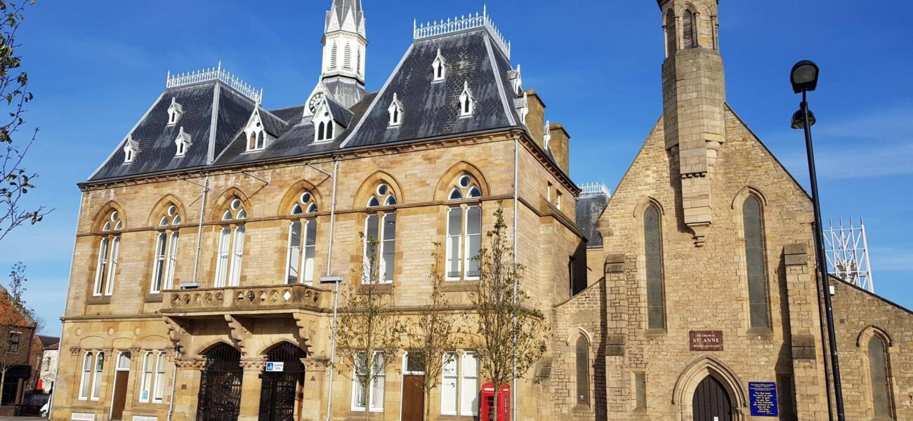 Exterior of Bishop Auckland Town Hall