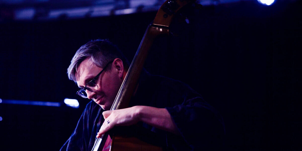 John Pope performing on double bass