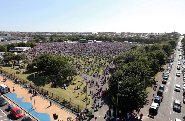 Bents Park in South Shields during a live music event