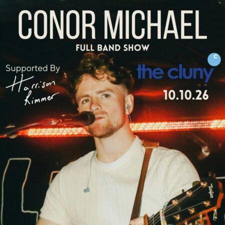 Official event artwork for Conor Michael live with full band at The Cluny Newcastle on 10 October 2026