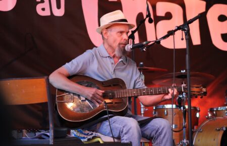 Mark Harrison performing ahead of Blues in the Bar at The Georgian Theatre, Stockton, on 20 September 2026