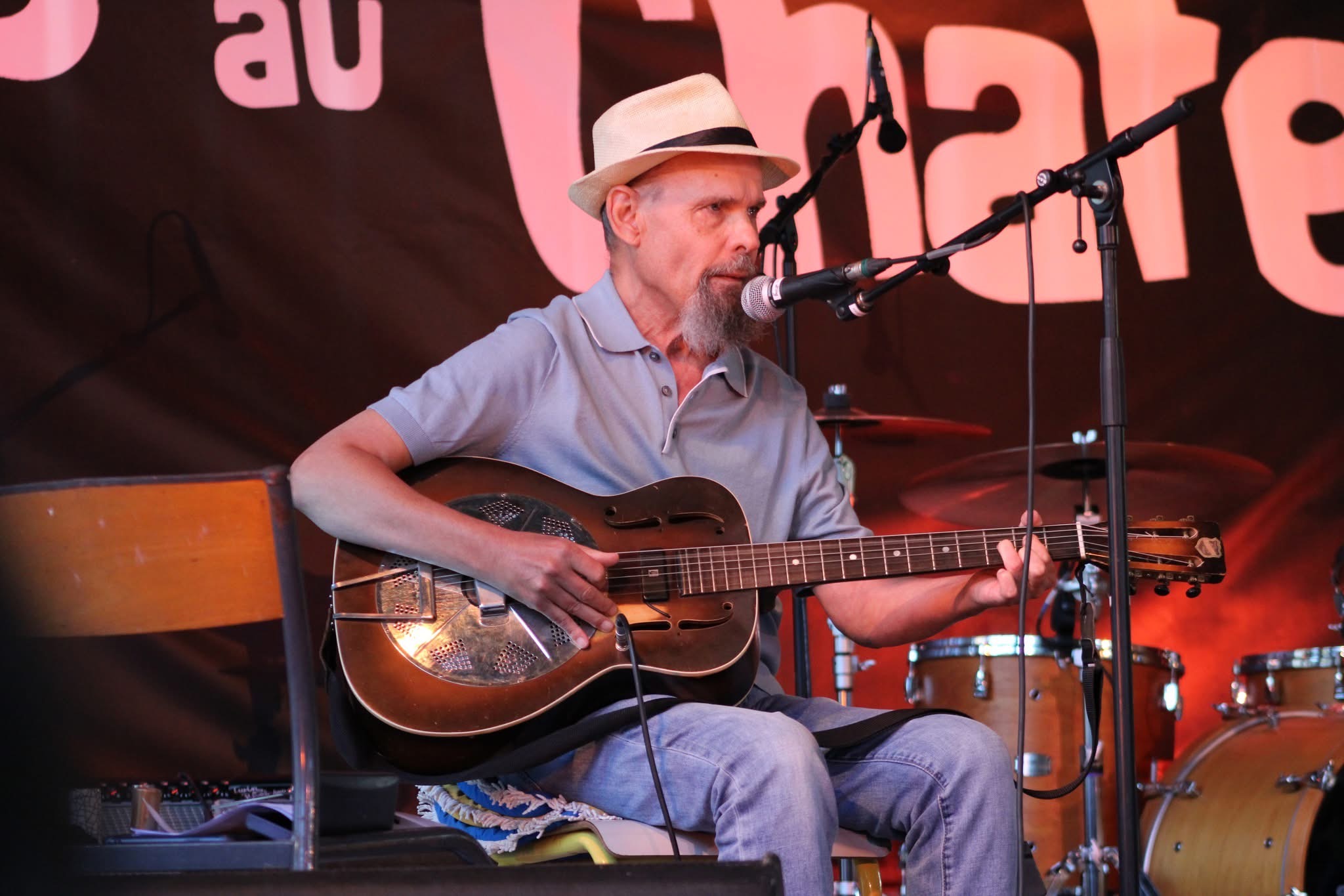 Mark Harrison performing ahead of Blues in the Bar at The Georgian Theatre, Stockton, on 20 September 2026