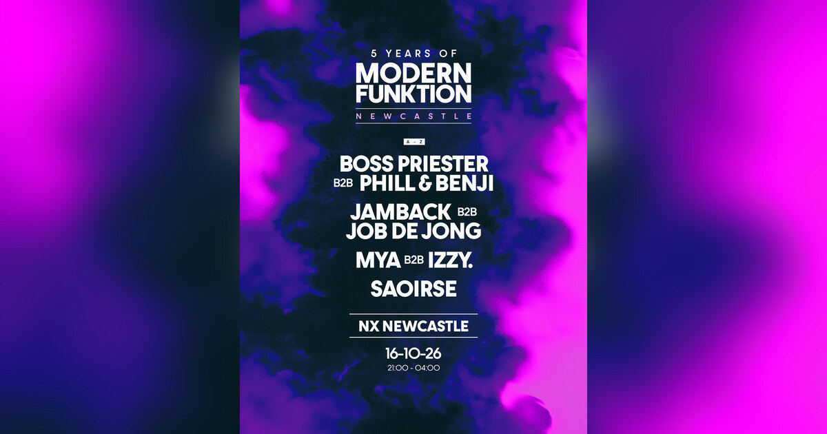 Modern Funktion five year anniversary at NX Newcastle