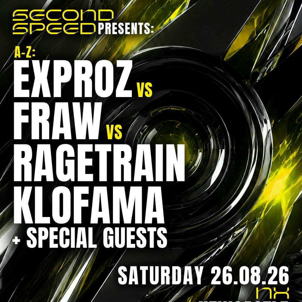 Second Speed Accelerate after party at NX Newcastle with Klofama, Exproz, Fraw and Ragetrain