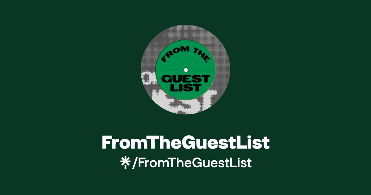 The Guest List official artist image